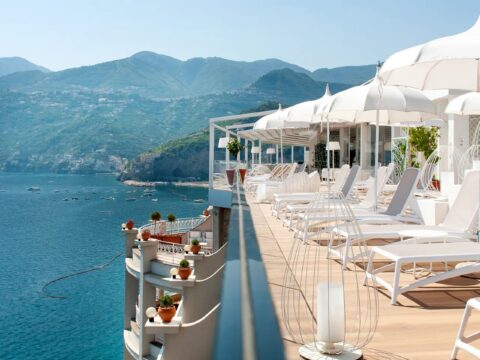 Italy Amalfi Coast Hotel Club Due Torri Deluxe Rooftop view and sundeck high res